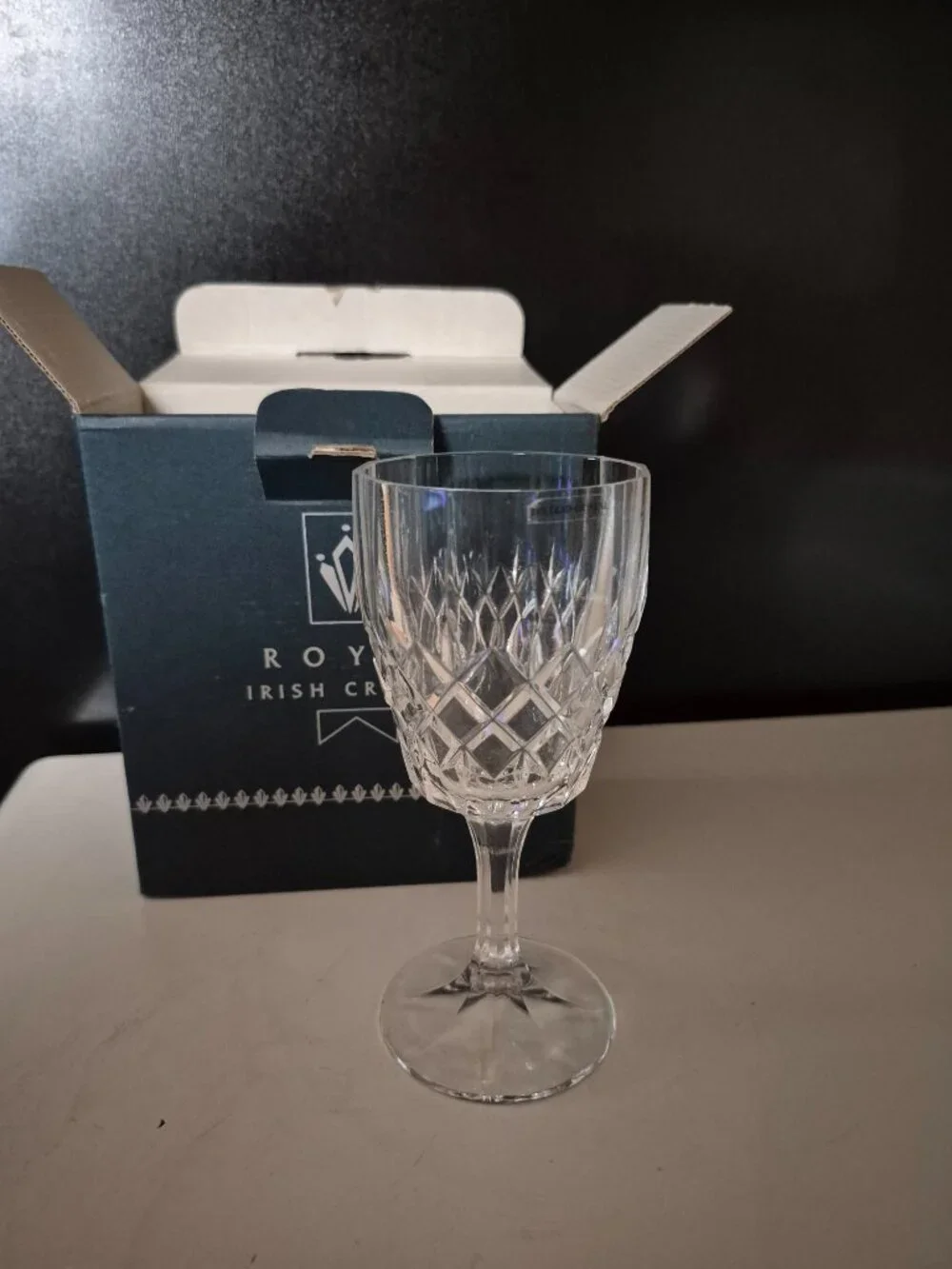 VINTAGE ROYAL IRISH CRYSTAL WINE GLASS REPLACEMENT STEM